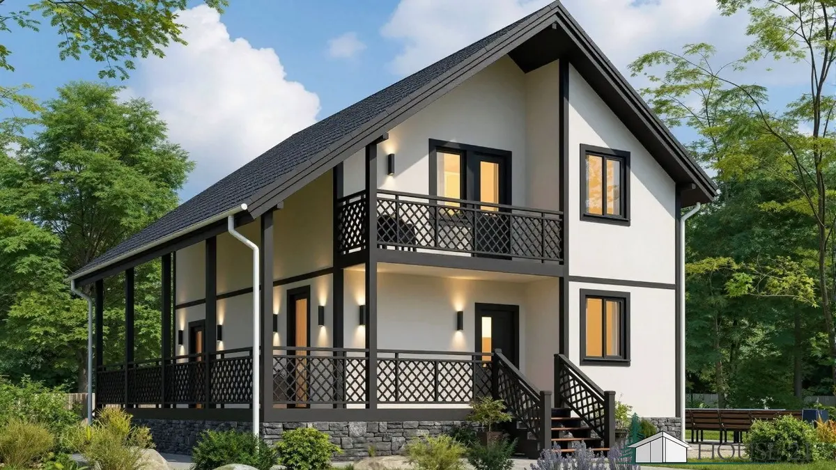 Fertighaus Pläne. Hauses in Holzrahmenbauweise