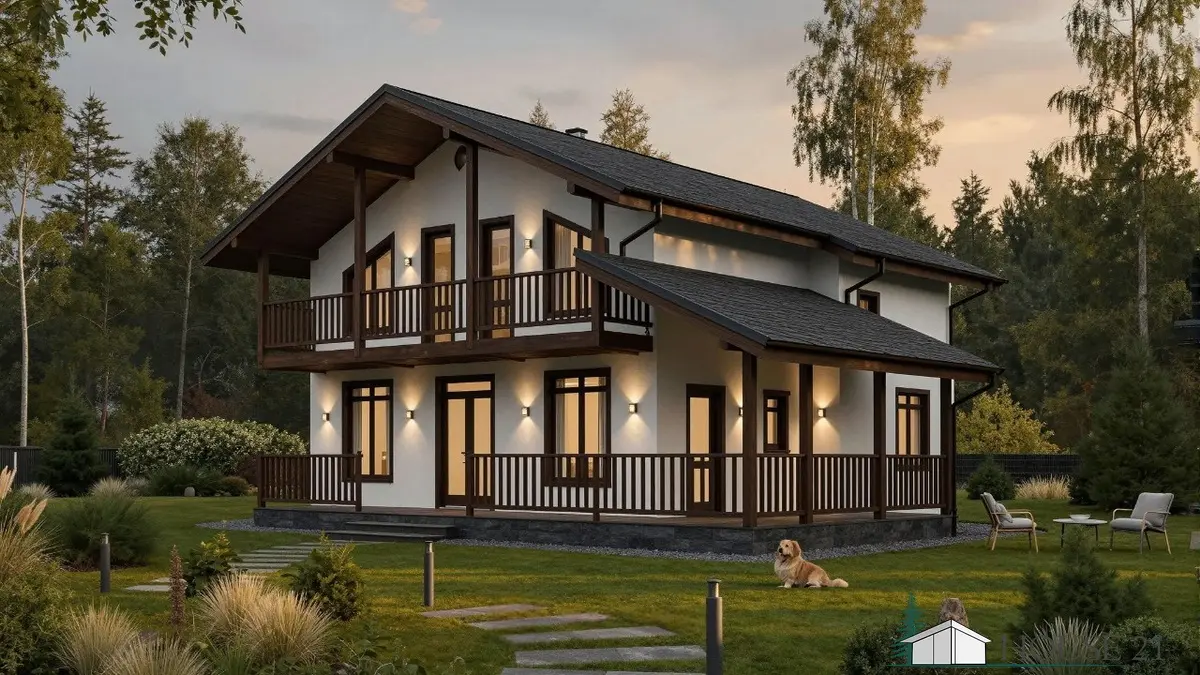 Fertighaus Pläne. Hauses in Holzrahmenbauweise