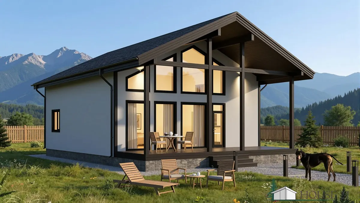 Fertighaus Pläne. Hauses in Holzrahmenbauweise