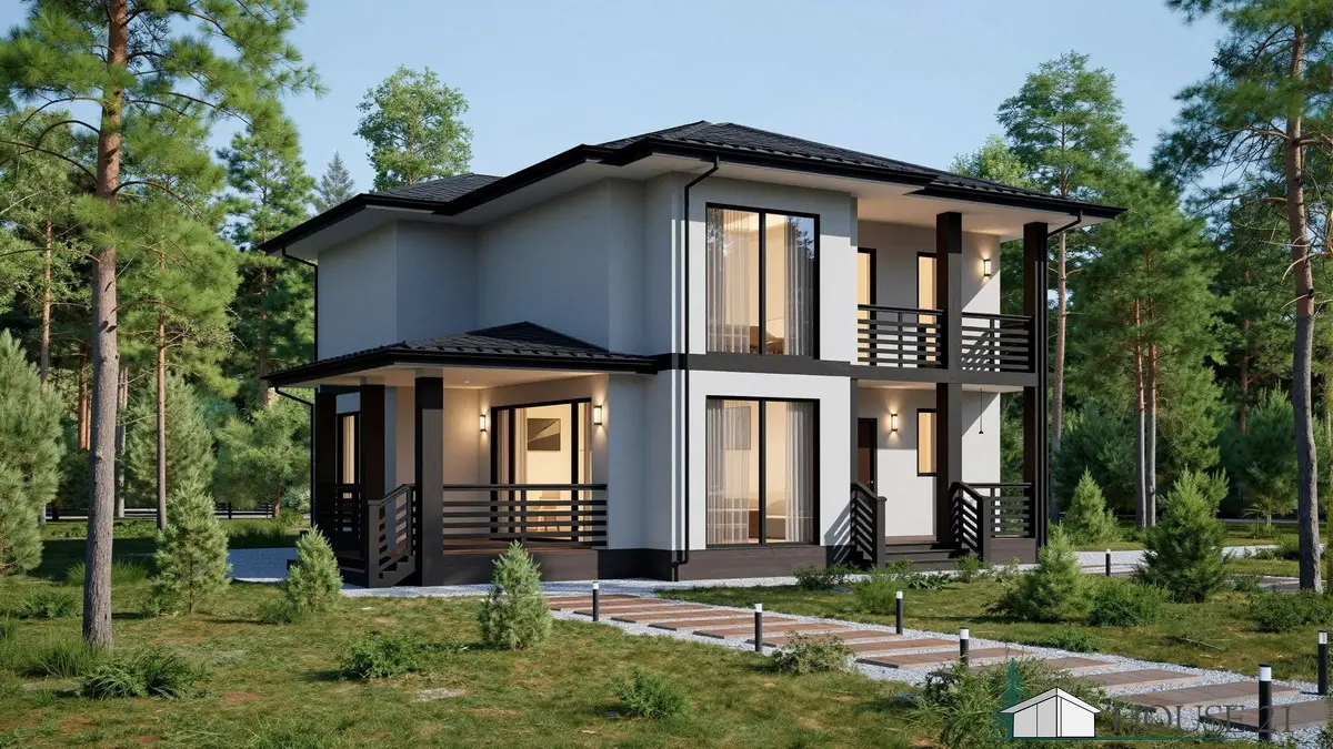Fertighaus Pläne Holzrahmenbau. Bauplan Haus. Fertige Hauspläne Holzrahmenbau