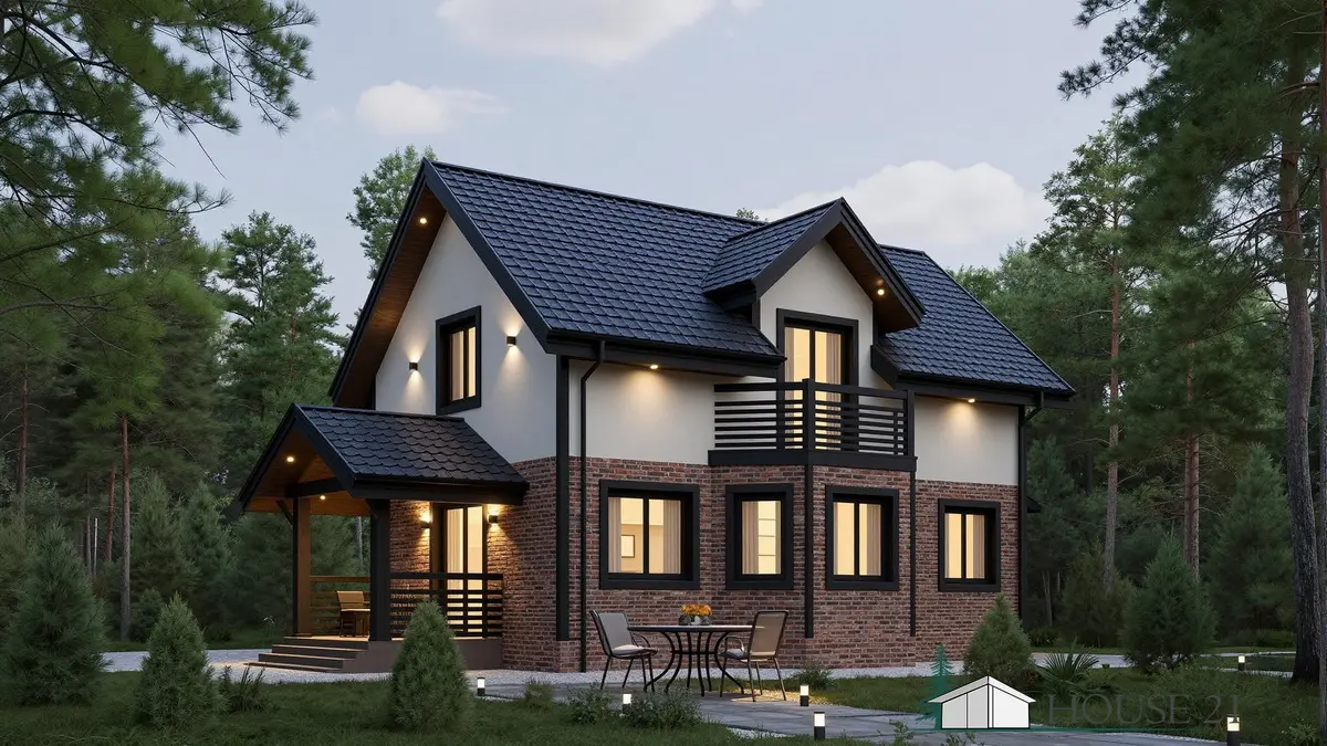 Hauses in Holzrahmenbau.