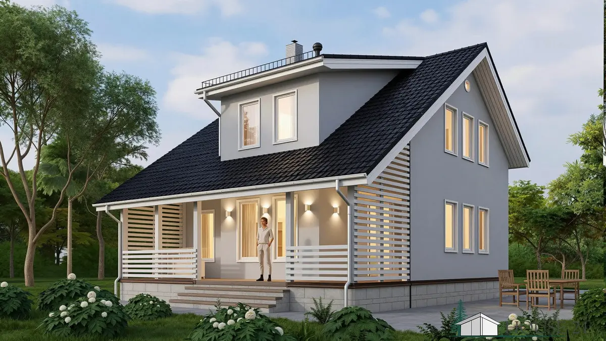 Fertighaus Pläne. Hauses in Holzrahmenbauweise