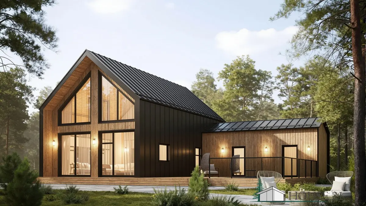 Fertighaus Pläne Holzrahmenbau. Bauplan Haus. Fertige Hauspläne Holzrahmenbau